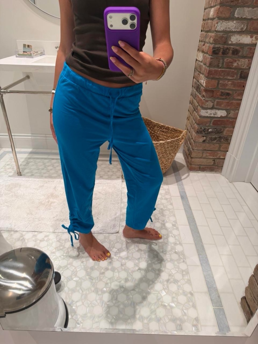 Blue Drawstring Lounge Pants